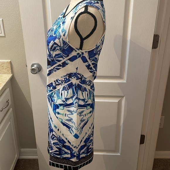 NWOT Peach Puff Abstract Body Con Dress Size Small - Picture 3 of 7